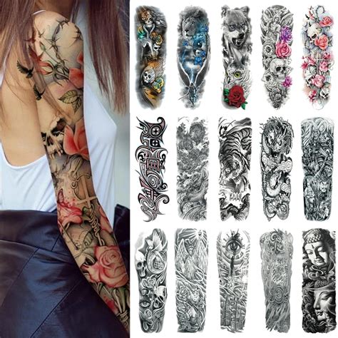 waterproof temporary sleeve arm tattoo